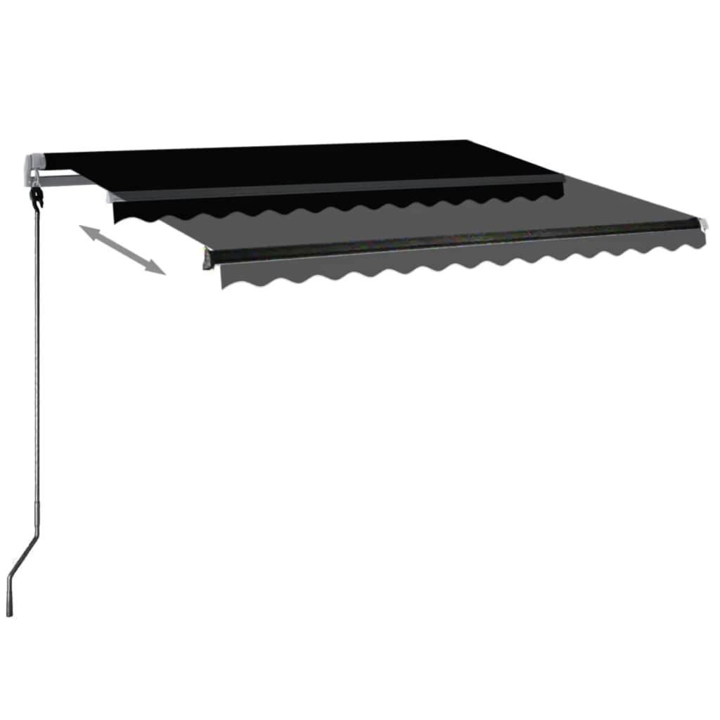fritstående markise 300x250 cm automatisk betjening antracitgrå