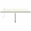 fritstående markise 400x350 cm automatisk betjening cremefarvet