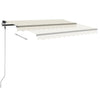 fritstående markise 400x350 cm automatisk betjening cremefarvet