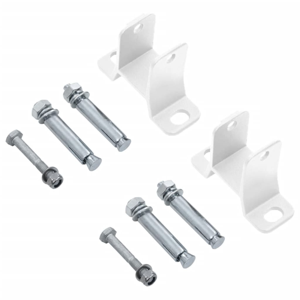 markise med stolper 3,5x2,5 m automatisk betjening cremefarvet
