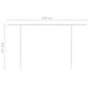 foldemarkise m. LED-lys 4x3 m manuel betjening cremefarvet