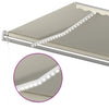 markise med LED-lys 6x3 m manuel betjening cremefarvet