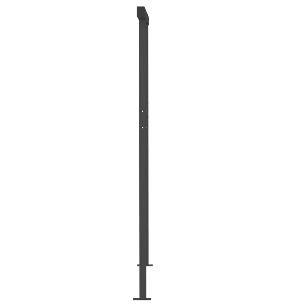 markise med stolper 3,5x2,5 m automatisk betjening cremefarvet