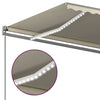 markise med LED-lys 6x3 m manuel betjening cremefarvet