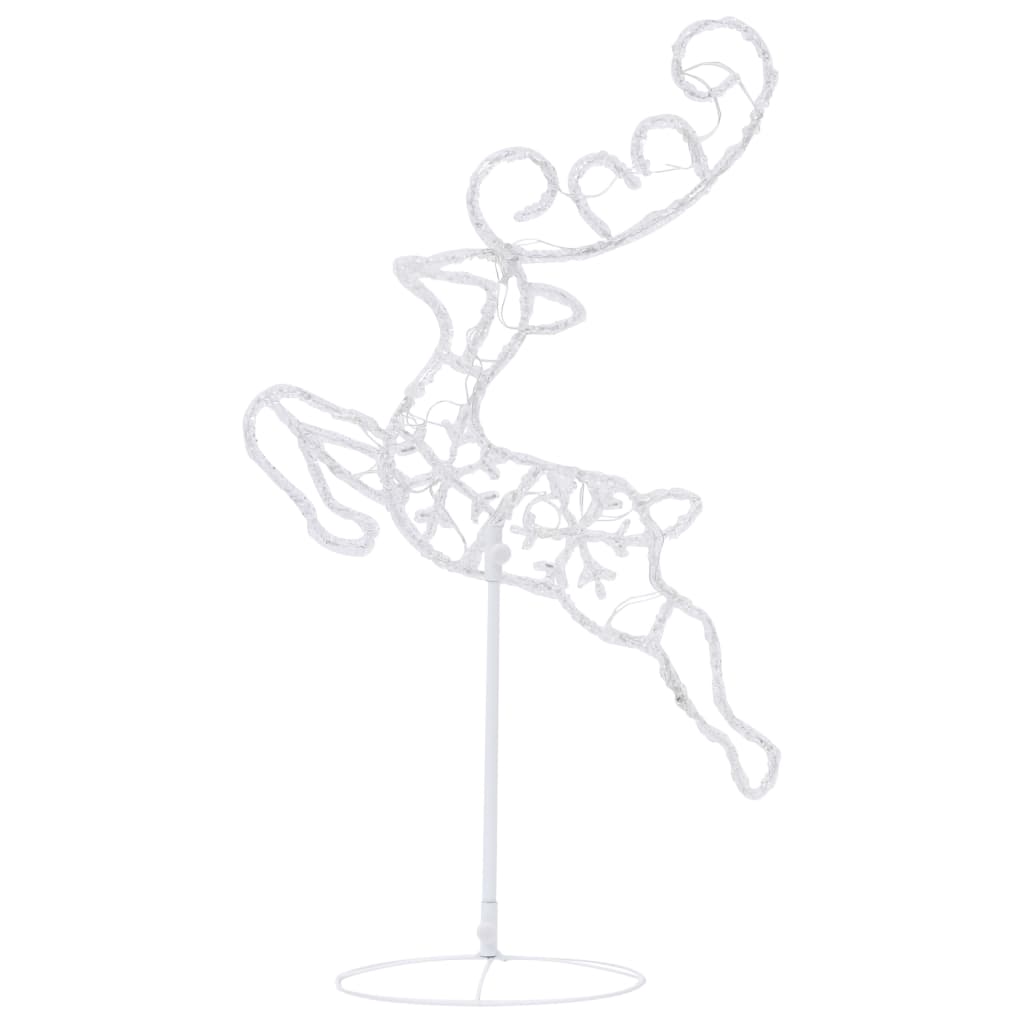 flyvende rensdyr m. kane 260x21x87 cm akryl flerfarvet