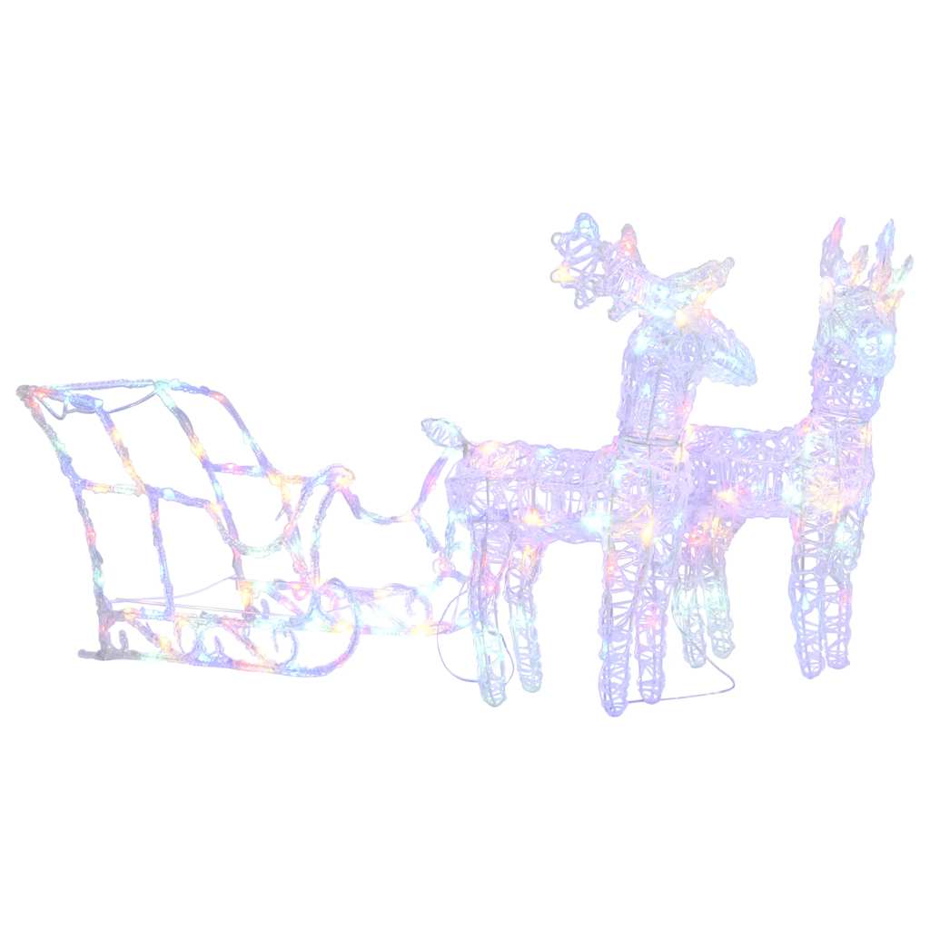 rensdyr og kane julefigur 160 LED'er 130 cm akryl