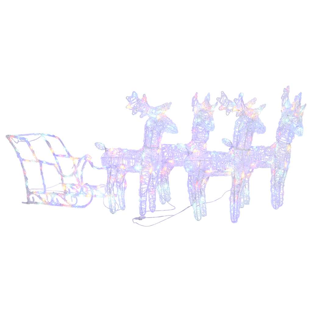 rensdyr og kane julefigur 280x28x55 cm akryl