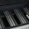 gasgrill 4+1 grillzoner stål og rustfrit stål sort og sølvfarvet