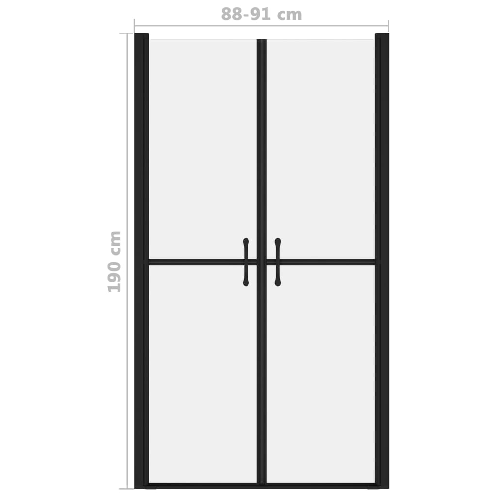brusedør (88-91)x190 cm sikkerhedsglas matteret