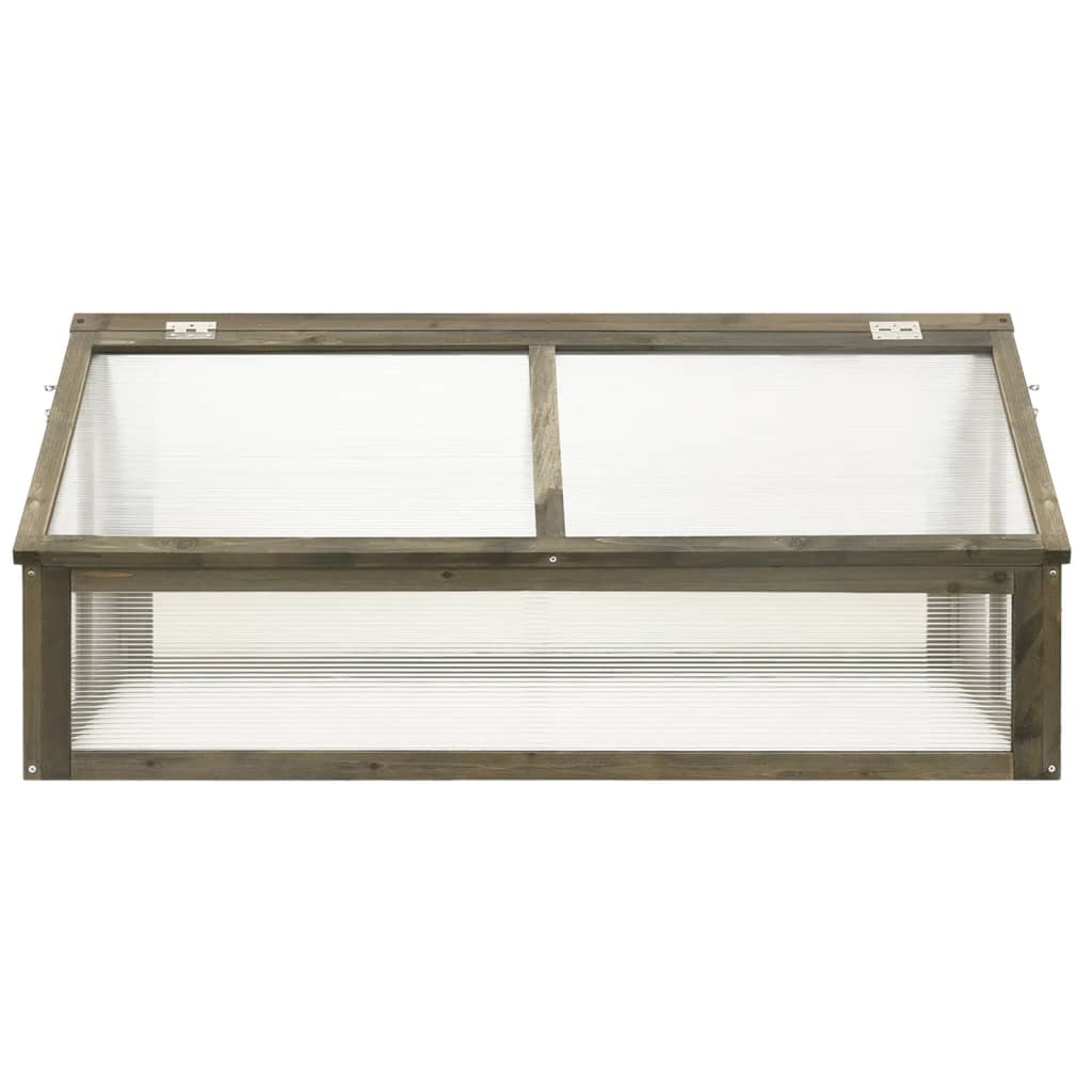 drivhus 114x80x50 cm fyrretræ grå