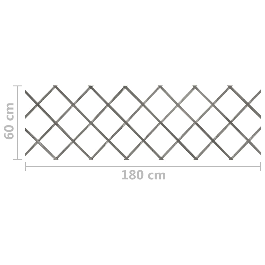 espalierhegn 5 stk. 180x60 cm massivt fyrretræ grå