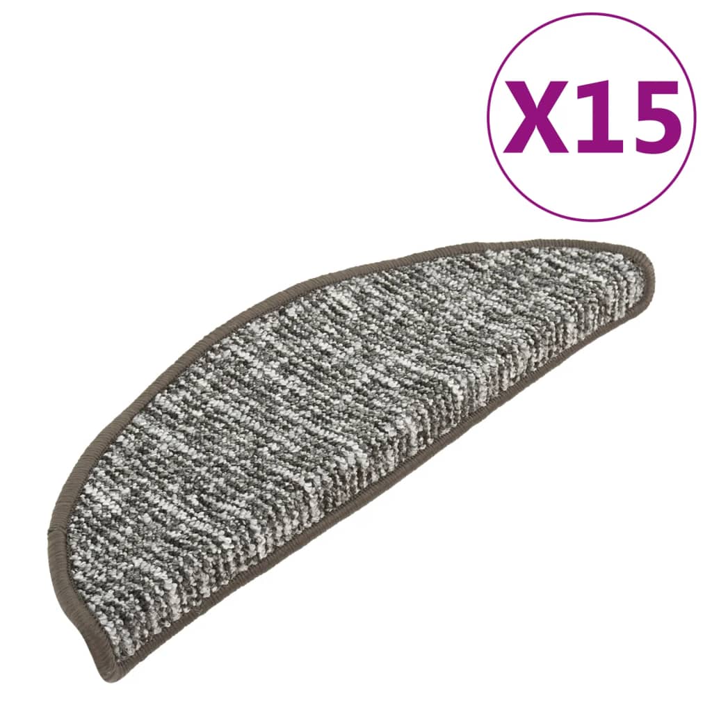 15 stk. trappemåtter 65x21x4 cm antracitgrå