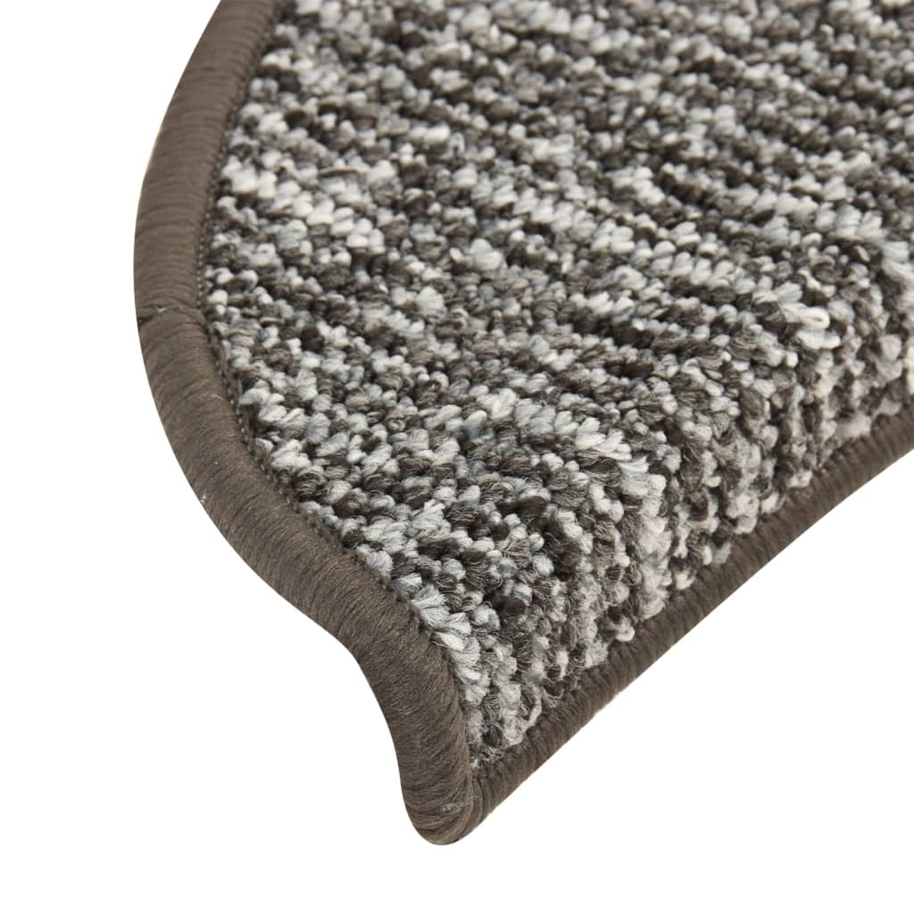 15 stk. trappemåtter 65x21x4 cm antracitgrå