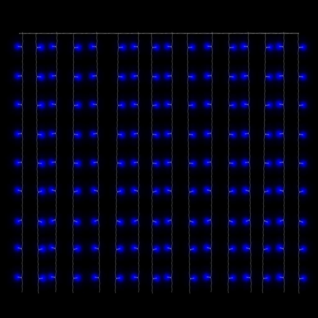 lysgardin 3x3 m 300 LED'er 8 funktioner blå