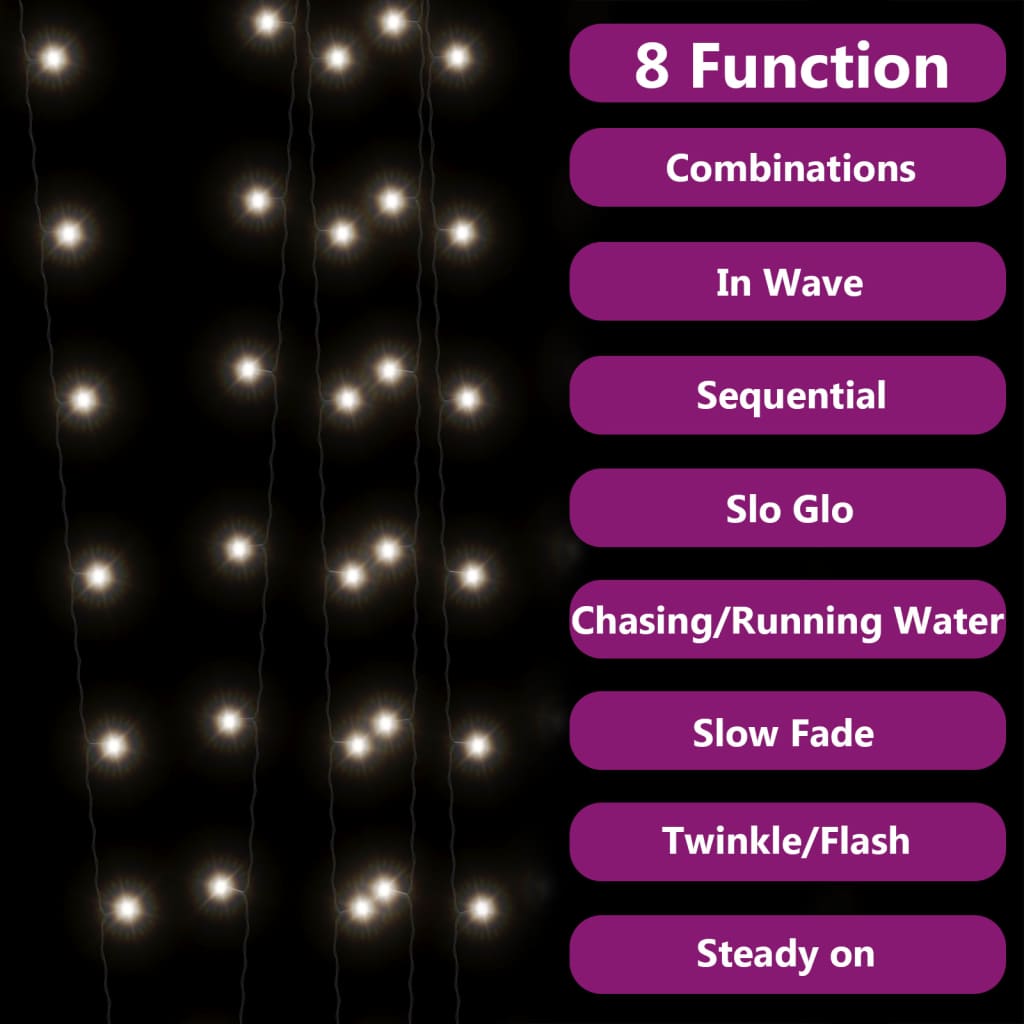 lyskæder 2 stk. 2x200 LED inde/ude soldrevet kold hvid