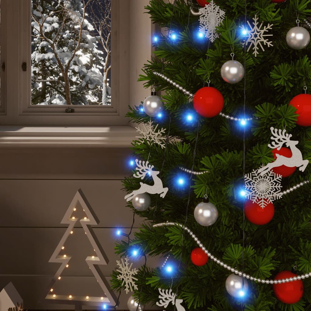 lyskæder 5 stk. 5x200 LED inde/ude soldrevet blå