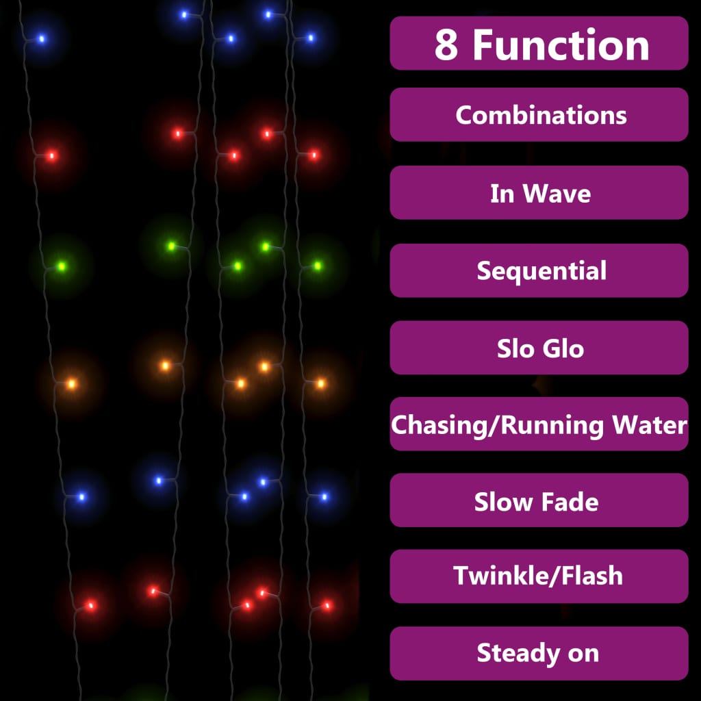 lyskæder 5 stk. 5x200 LED inde/ude soldrevet kold hvid
