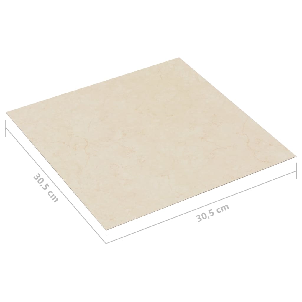 selvklæbende gulvbrædder 20 stk. 1,86 m² PVC beige