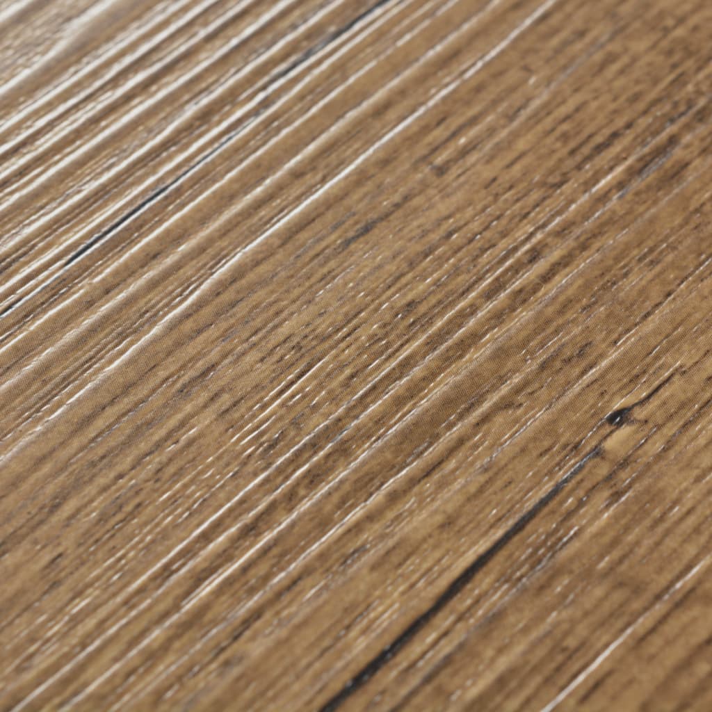 selvklæbende PVC-gulvbrædder 5,21 m² 2 mm PVC valnøddebrun