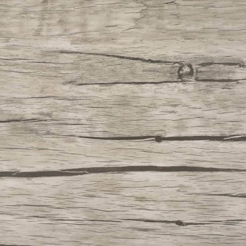 selvklæbende PVC-gulvplanker 5,21 m² 2 mm egetræ afvasket