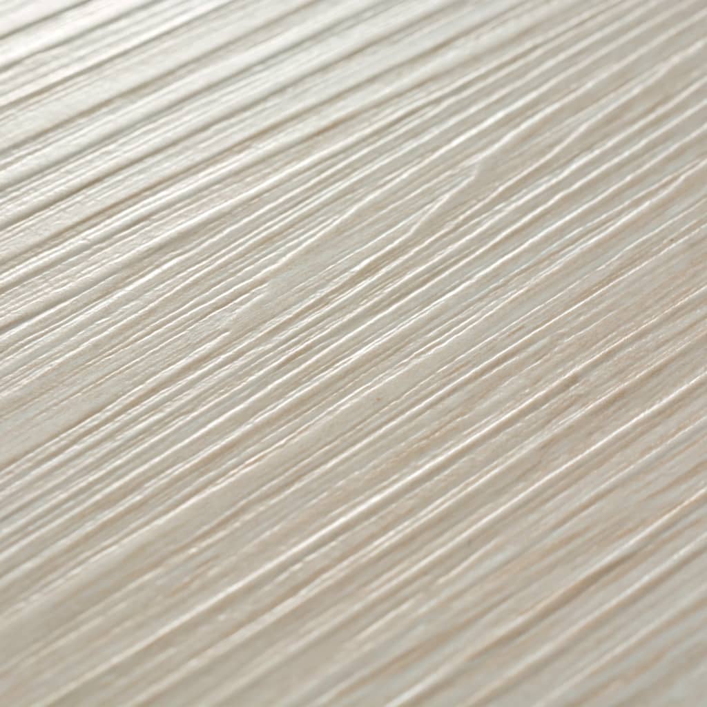 selvklæbende PVC-gulvplanker 5,21 m² 2 mm egetræ klassisk hvid