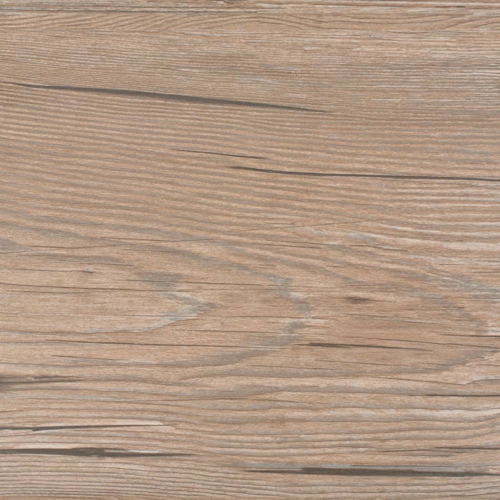 selvhæftende PVC-gulvplanker 5,21 m² 2 mm egetræ brun