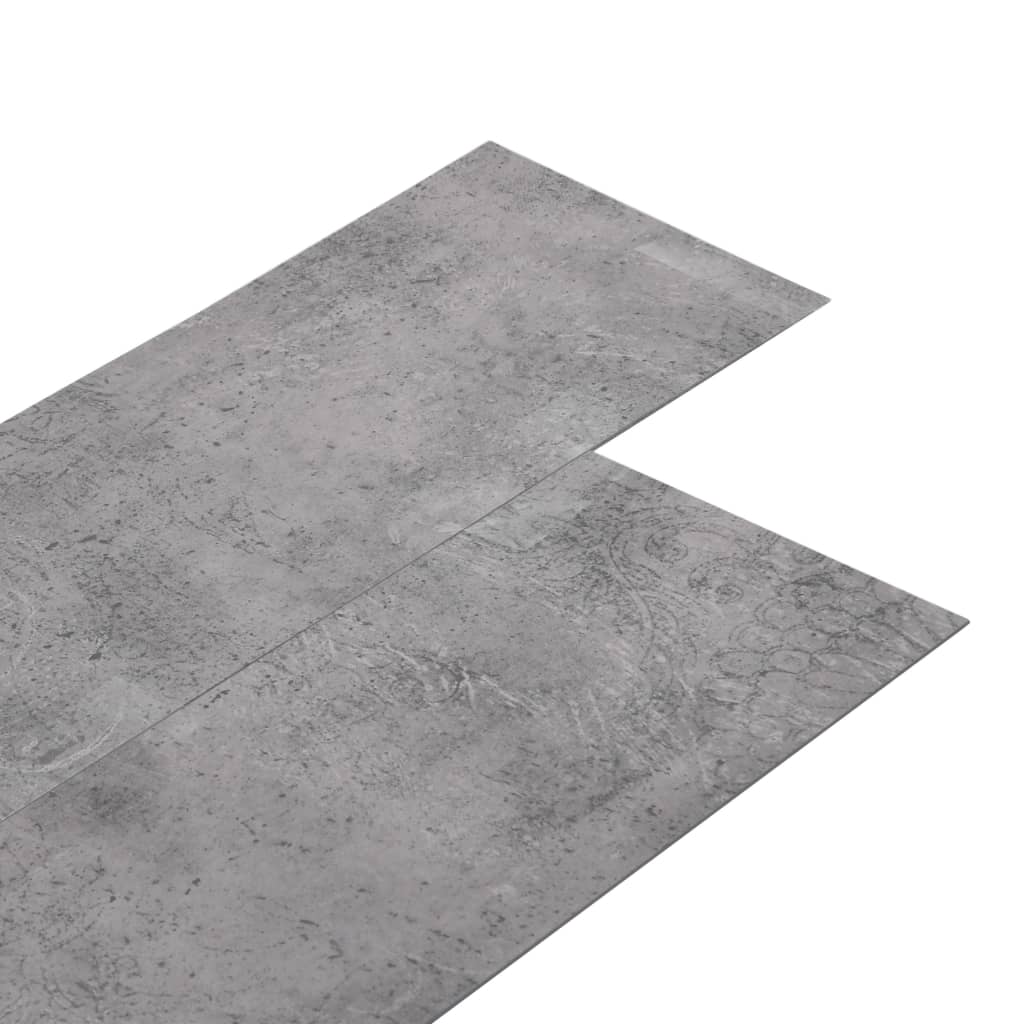 selvhæftende PVC-gulvplanker 5,21 m² 2 mm cementbrun