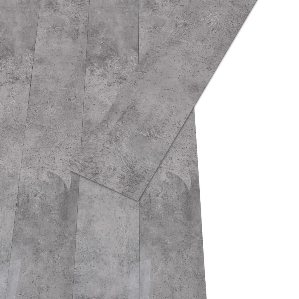selvhæftende PVC-gulvplanker 5,21 m² 2 mm cementbrun