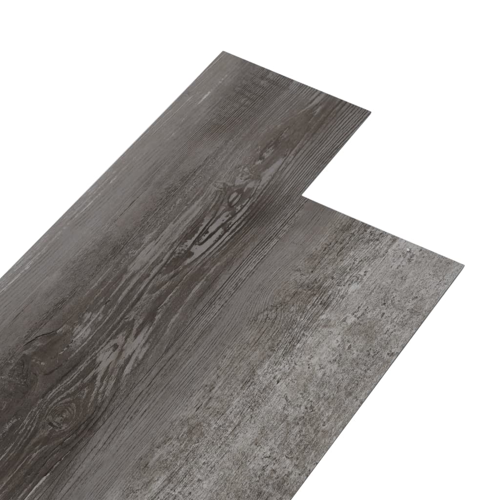 selvklæbende PVC-gulvplanker 5,21 m² 2 mm stribet træ
