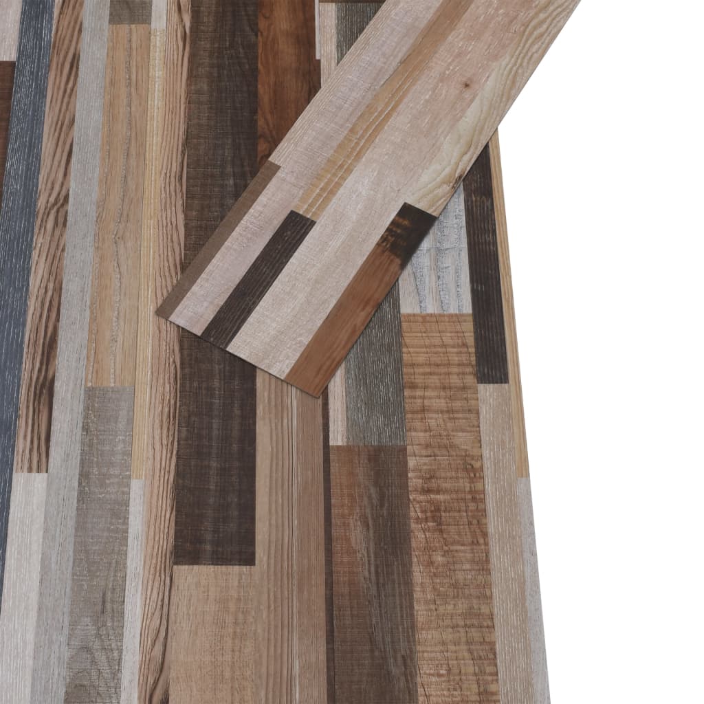 selvklæbende PVC-gulvplanker 5,21 m² 2 mm elm flerfarvet