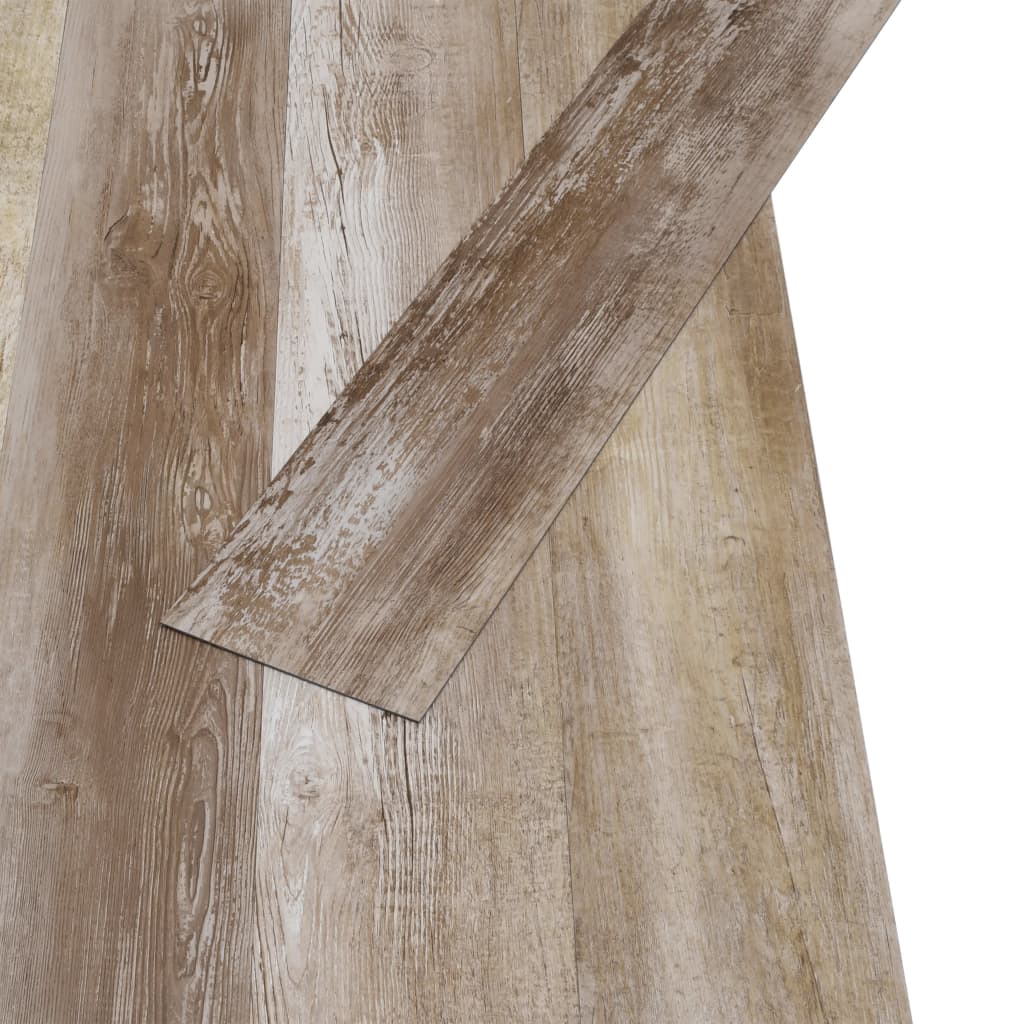 selvhæftende PVC-gulvplanker 5,21 m² 2 mm trævasket