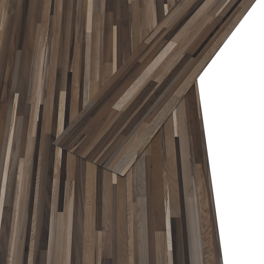 selvhæftende PVC-gulvplanker 5,21 m² 2 mm brunstribet