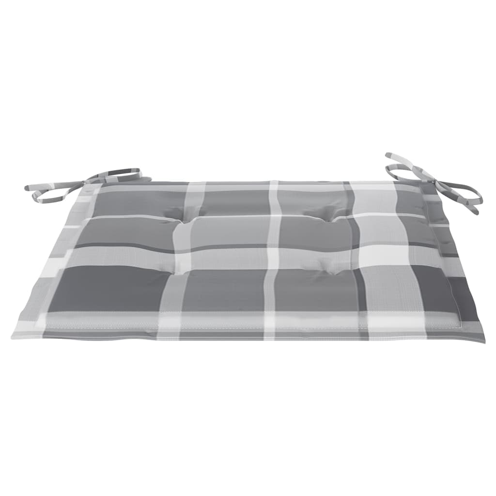 foldbare havestole 4 stk. med hynder massivt teaktræ