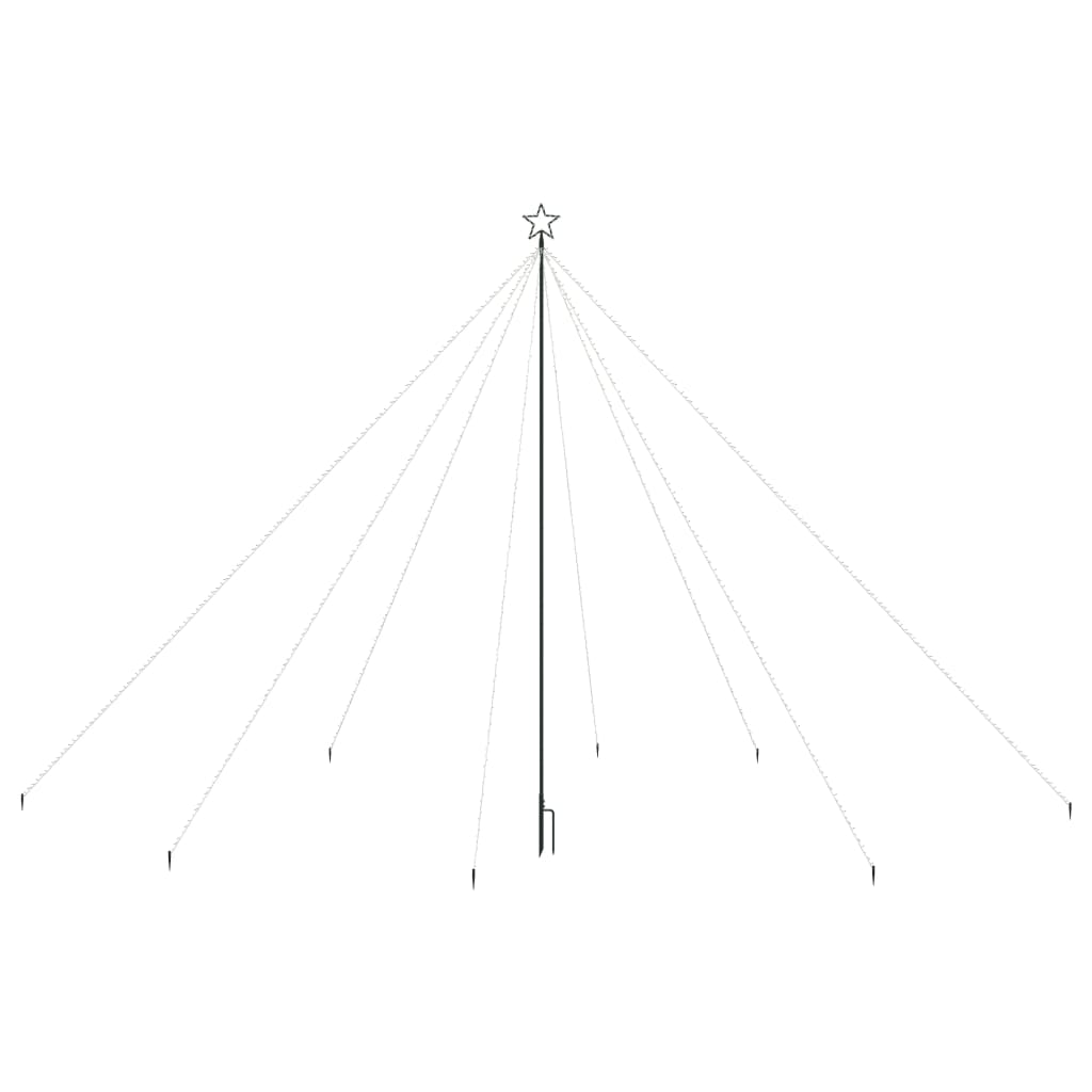 LED-juletræ 800 LED'er 5 m inde/ude farverigt lys