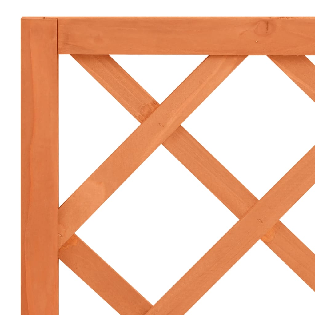 plantekasse med espalier 70x30x135 cm massivt fyrretræ brun