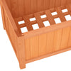 plantekasse med espalier 70x30x135 cm massivt fyrretræ brun