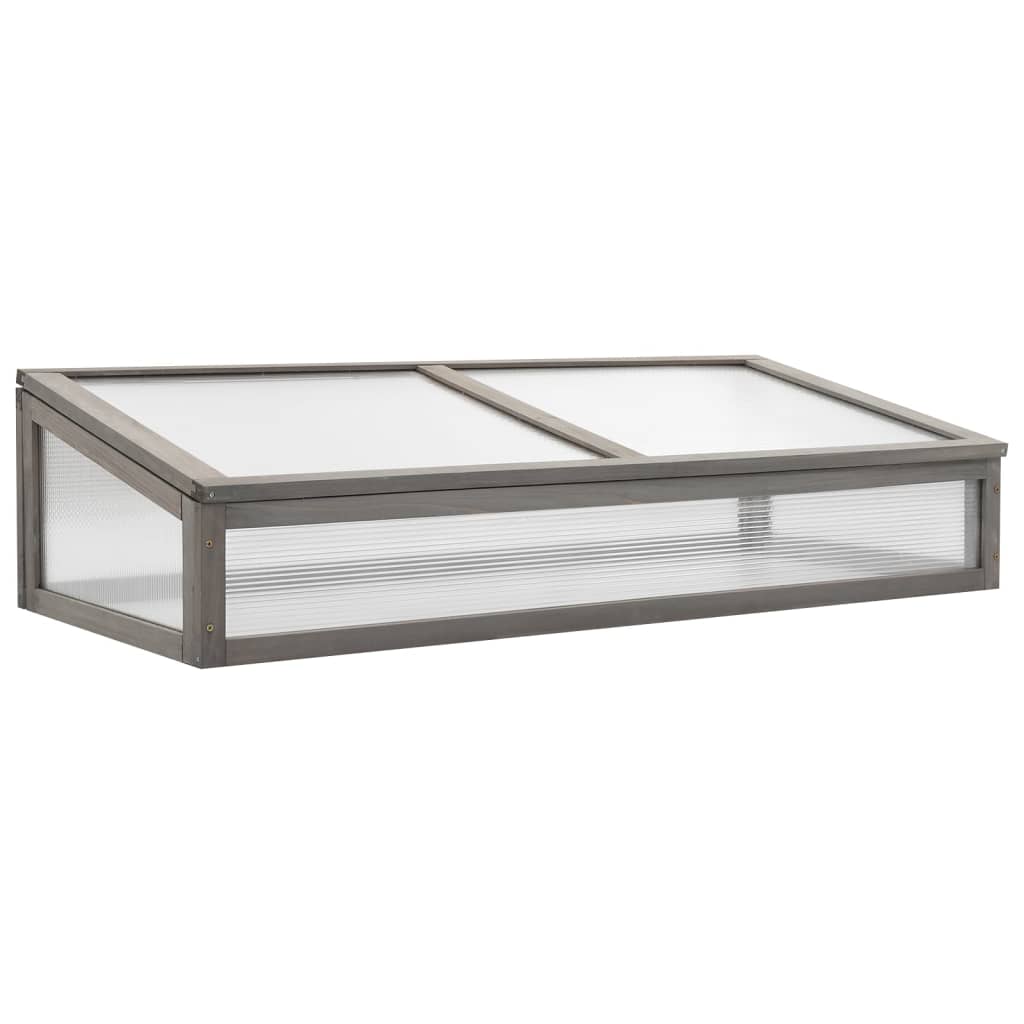 højbed med drivhus 110x54x120 cm massivt grantræ