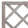 plantekasse med espalier 70x30x135 cm massivt fyrretræ grå