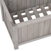 plantekasse med espalier 70x30x135 cm massivt fyrretræ grå