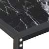 konsolbord 220x35x75,5 cm hærdet glas sort marmor