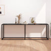 konsolbord 220x35x75,5 cm hærdet glas sort marmor