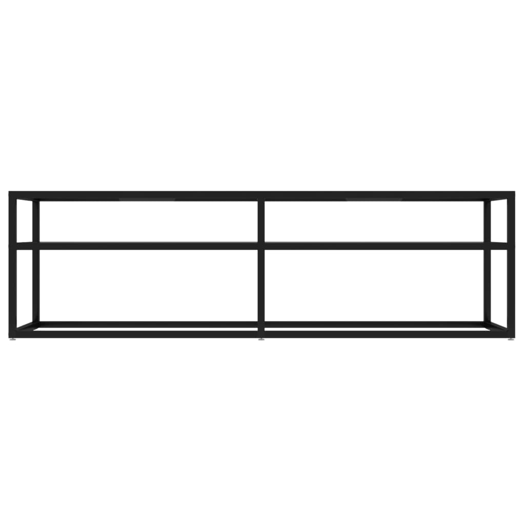 tv-bord 140x40x40,5 cm hærdet glas transparent