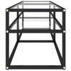 tv-bord 140x40x40,5 cm hærdet glas transparent