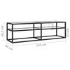 tv-bord 140x40x40,5 cm hærdet glas transparent