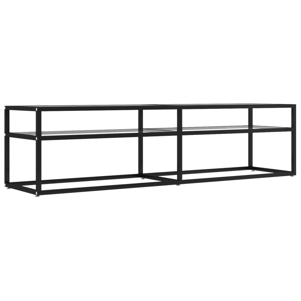 tv-bord 160x40x40,5 cm hærdet glas transparent