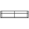 tv-bord 160x40x40,5 cm hærdet glas transparent