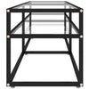tv-bord 160x40x40,5 cm hærdet glas transparent