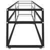 tv-bord 220x40x40,5 cm hærdet glas transparent