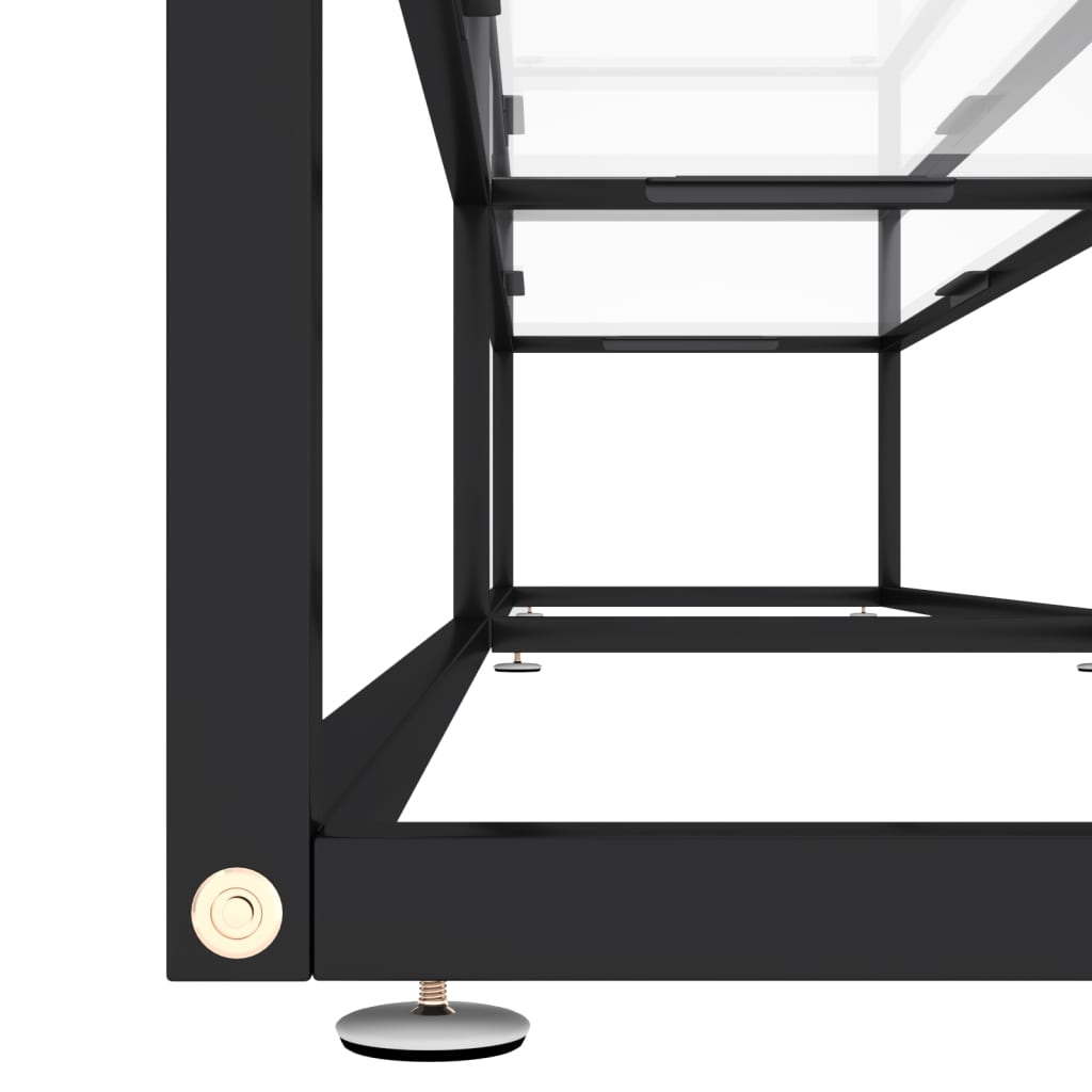 tv-bord 220x40x40,5 cm hærdet glas transparent
