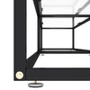 tv-bord 220x40x40,5 cm hærdet glas transparent